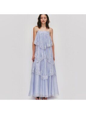 Aje | Dresses | Aje Pandorea Layered Maxi Dress In Coral Clay | Poshmark